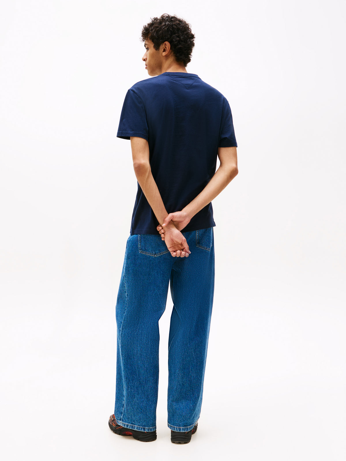 TJM Reg Linear Logo Tee Navy