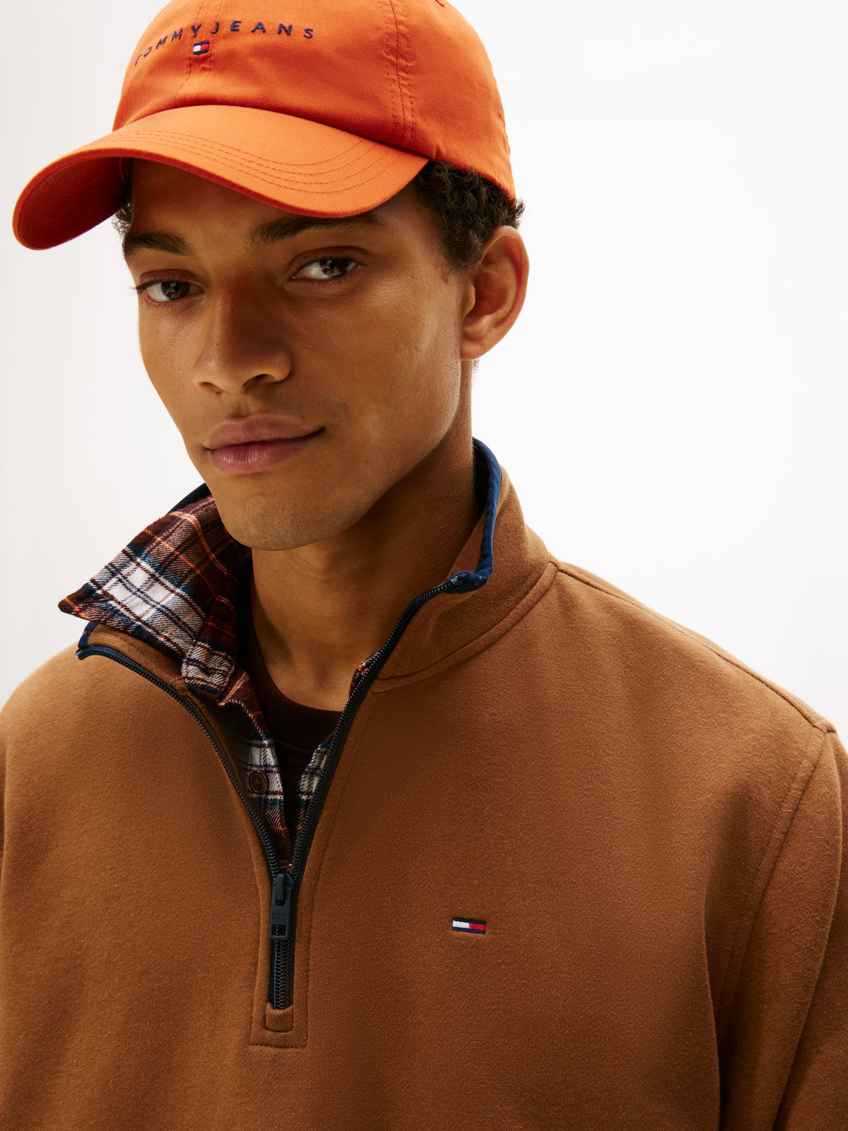 Tommy Flag Half-Zip Jumper Pecan Nut