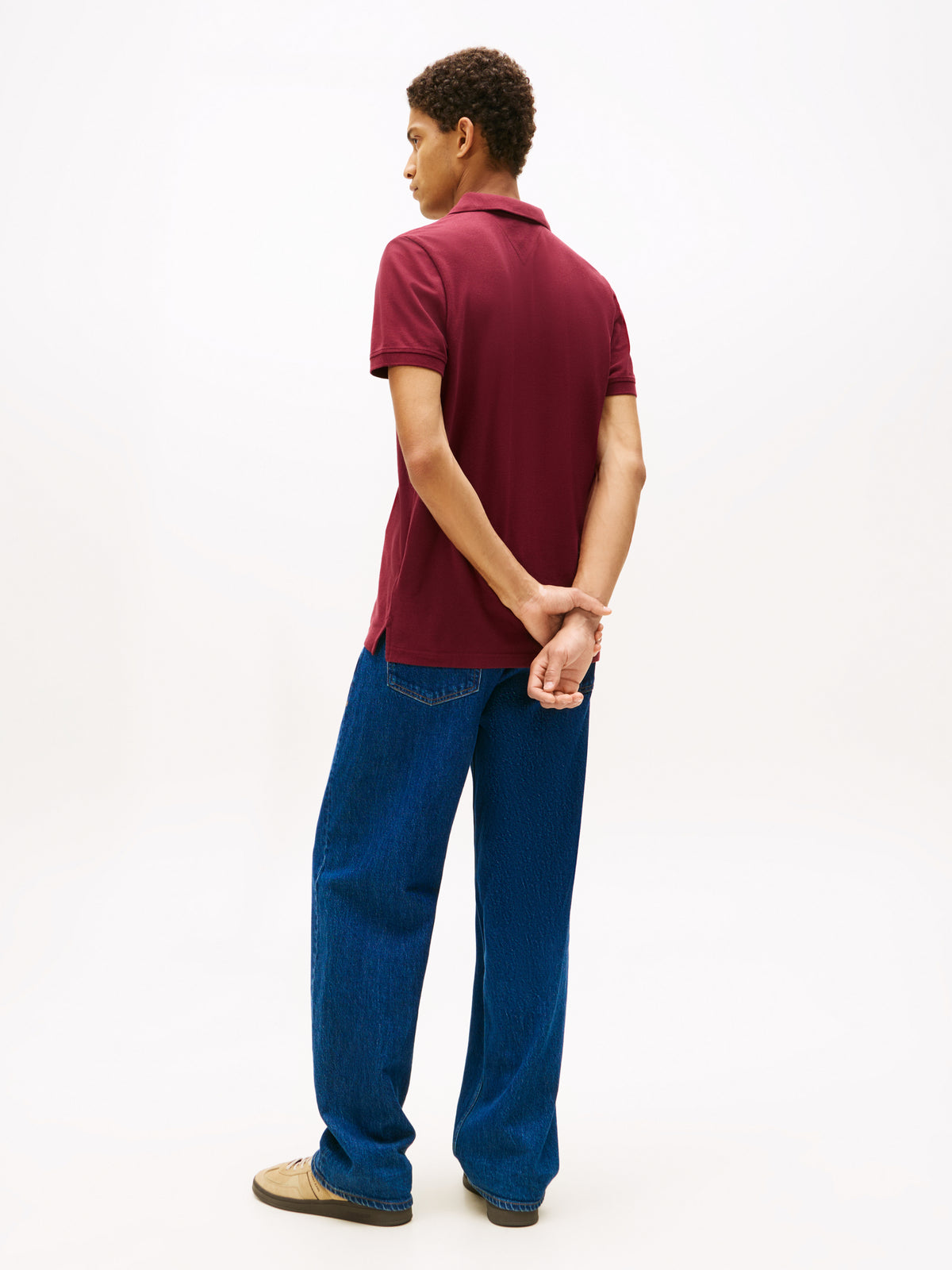 TJM Slim Placket Polo Red Wine