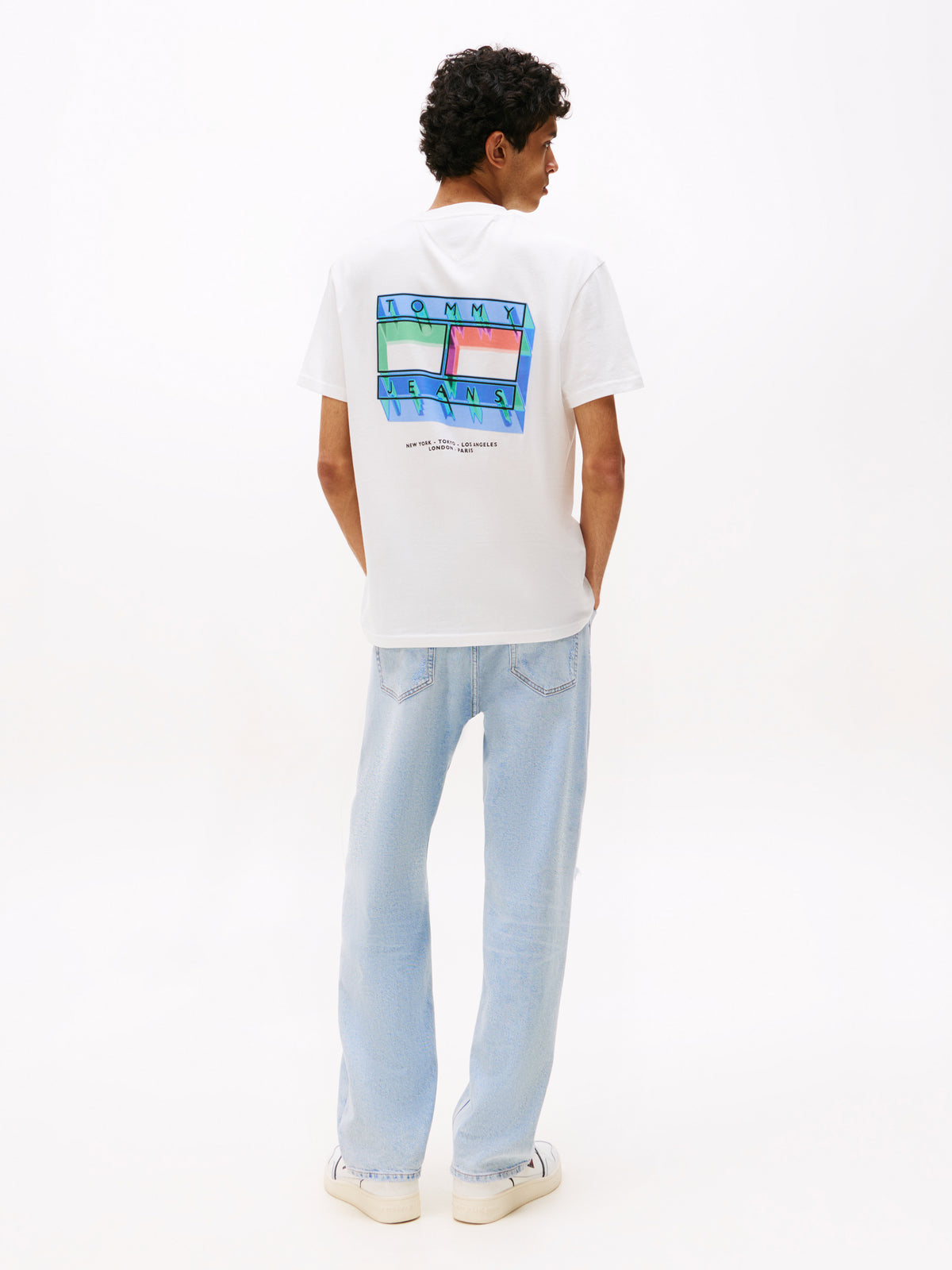 Back Graphic Crew Neck T-Shirt Ecru