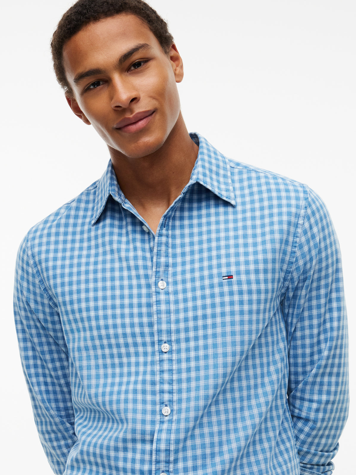 dobby check shirt