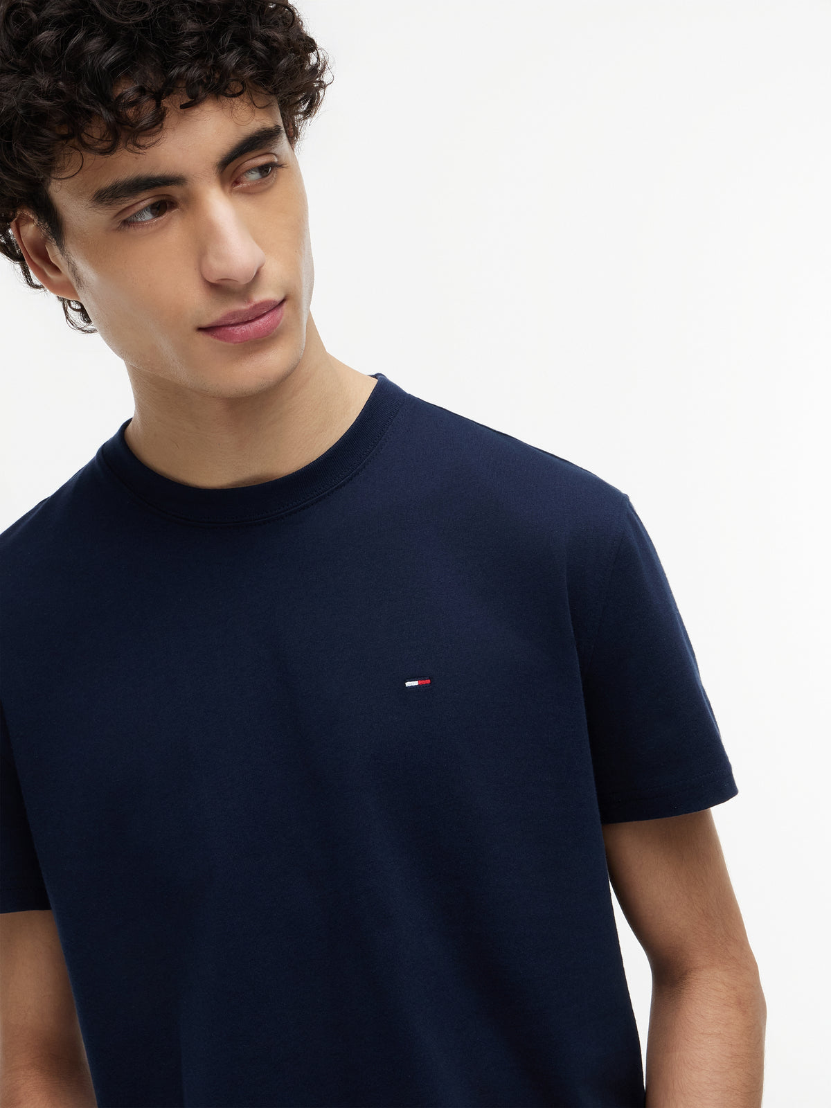 Tommy Jeans Regular Small Flag T-Shirt - Navy