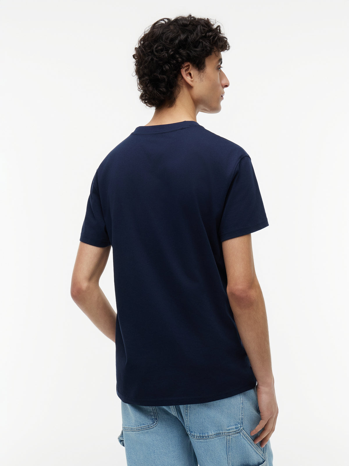 Tommy Jeans Regular Small Flag T-Shirt - Navy