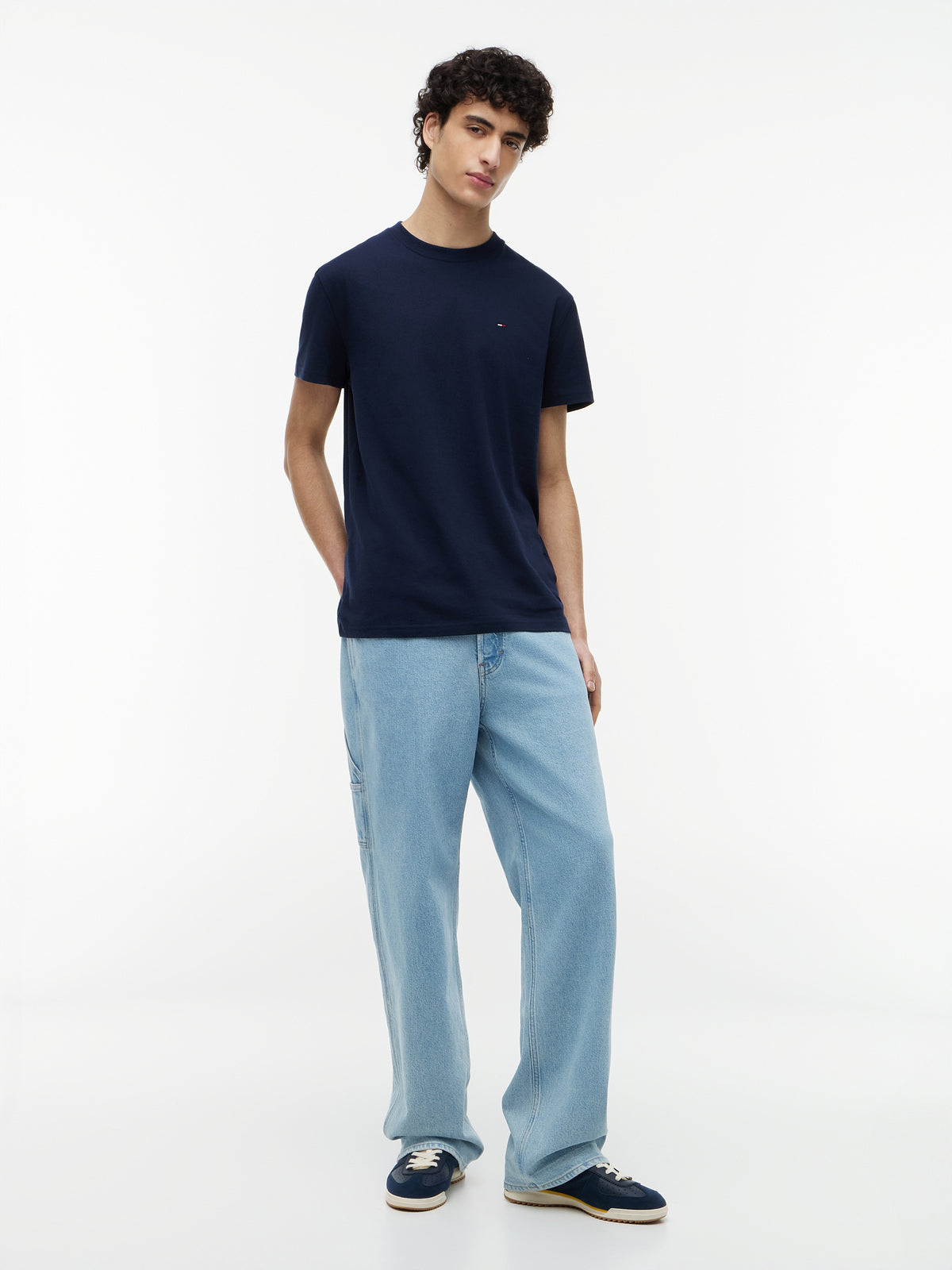 Tommy Jeans Regular Small Flag T-Shirt - Navy