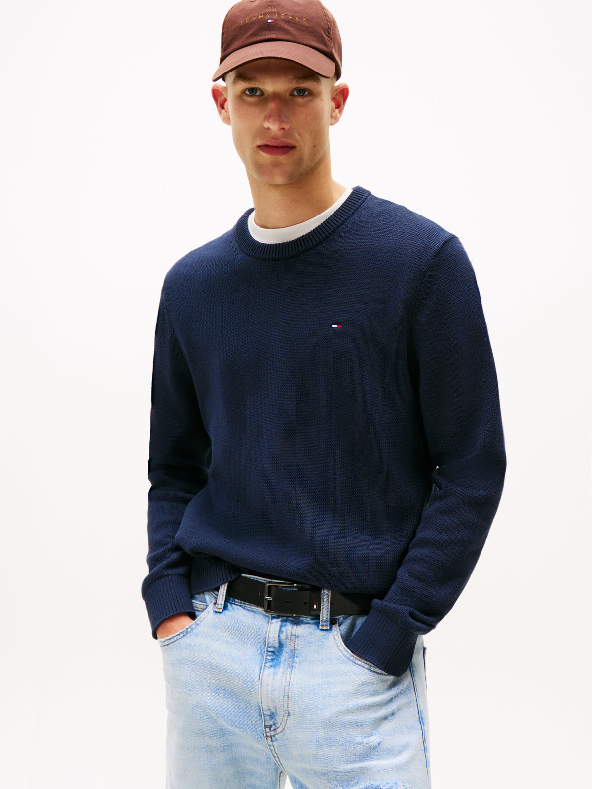 TJM Slim Sweater in dark night navy