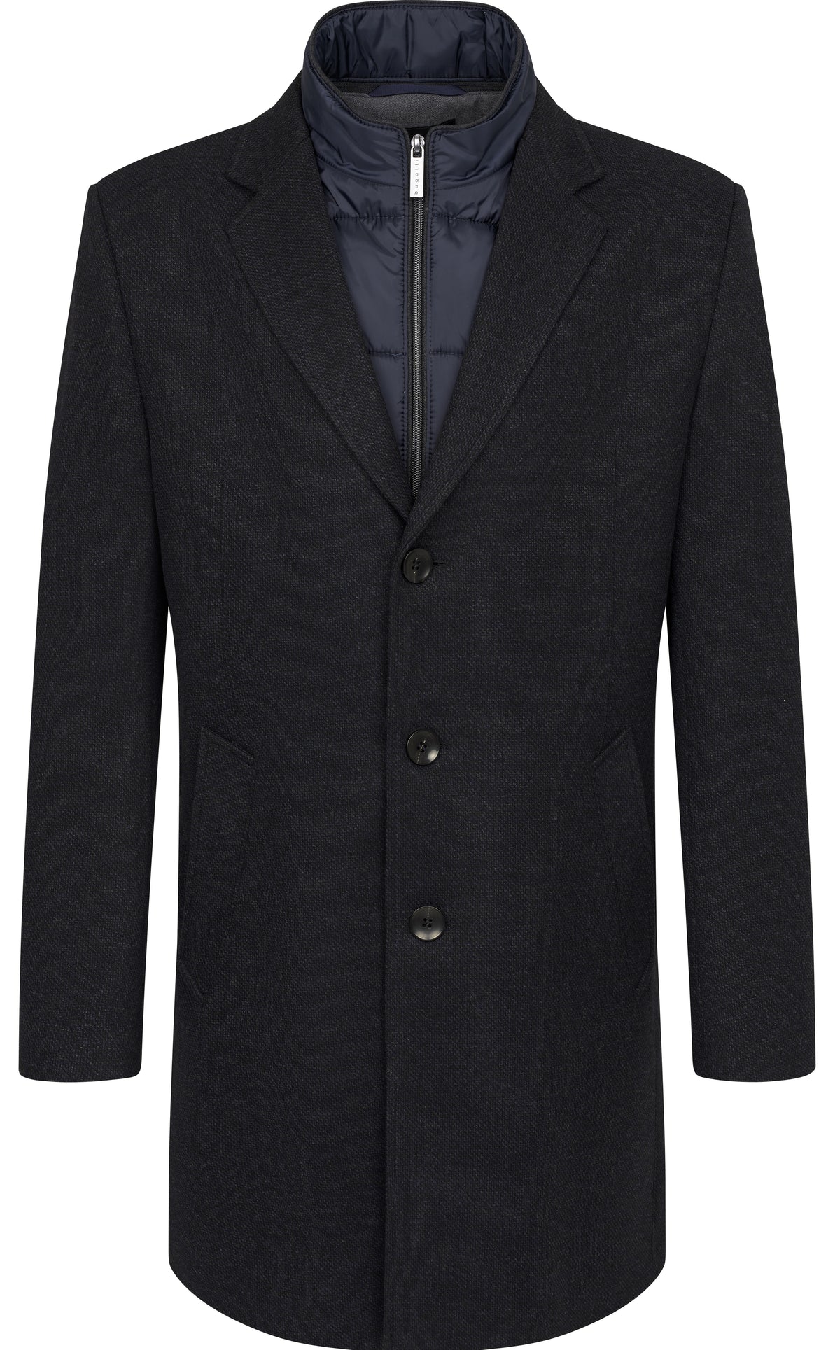 Bugatti Wool Overcoat is a luxurious blend of warmth and sophistication, perfect for elevating your outerwear collection. Constructed from premium wool, this overcoat provides comfort and insulation