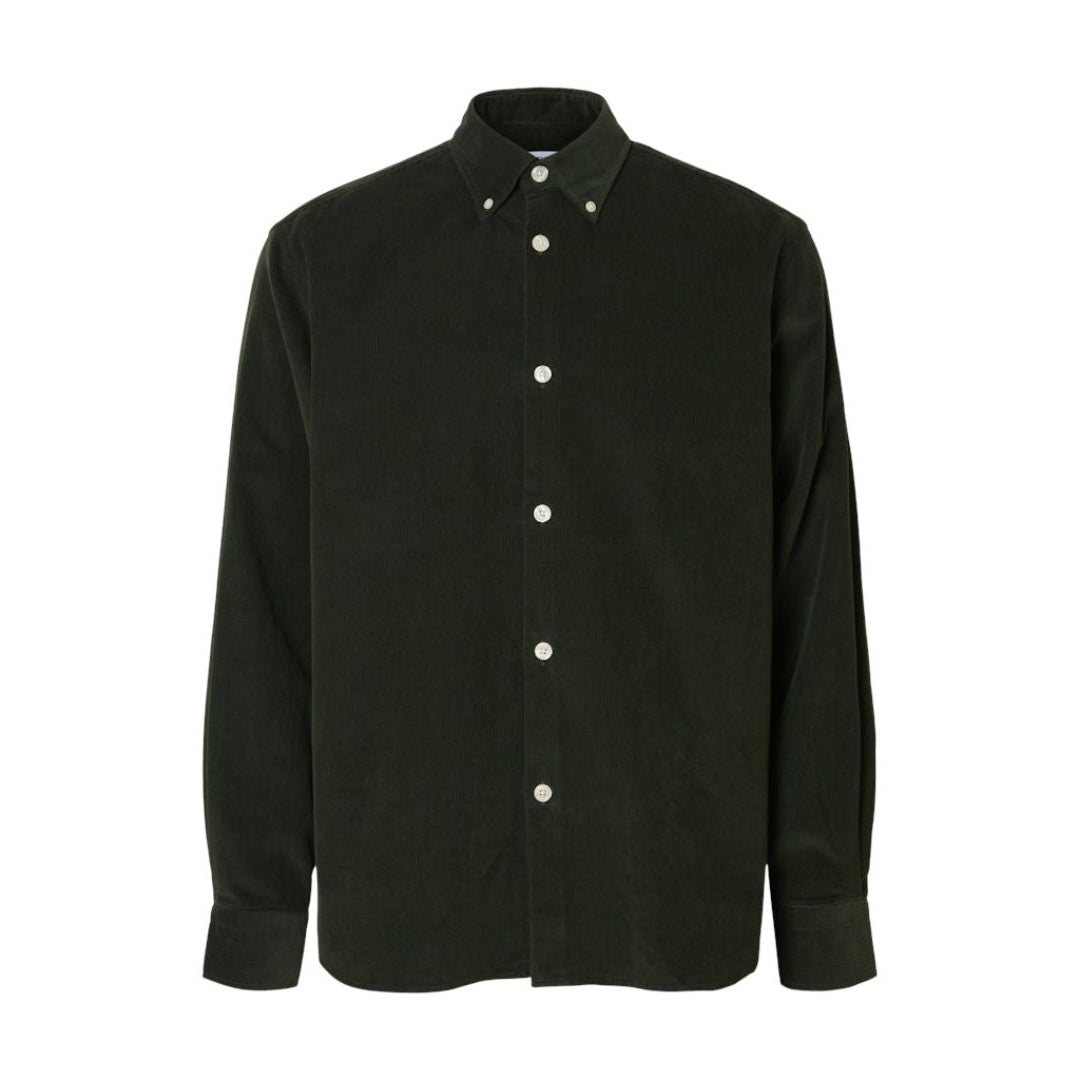 Selected Homme Long Sleeve Shirt - Forest Green