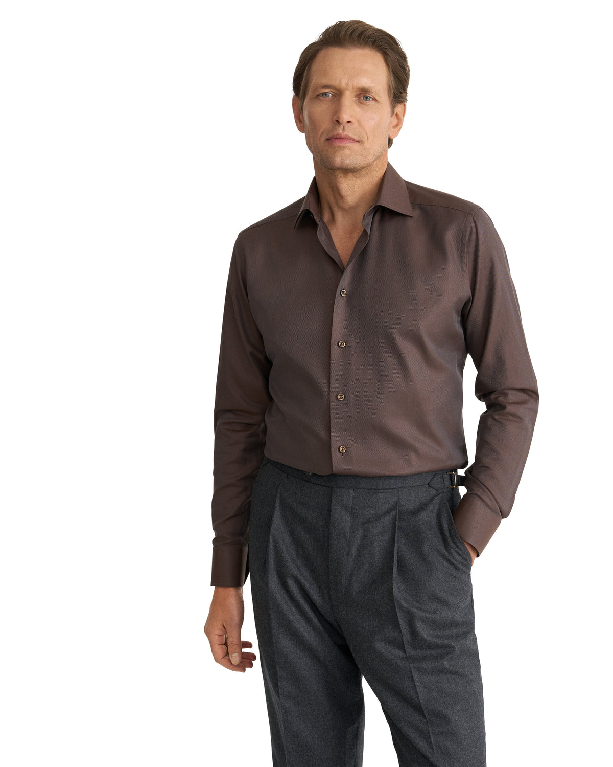 herringbone Slim fit Shirt