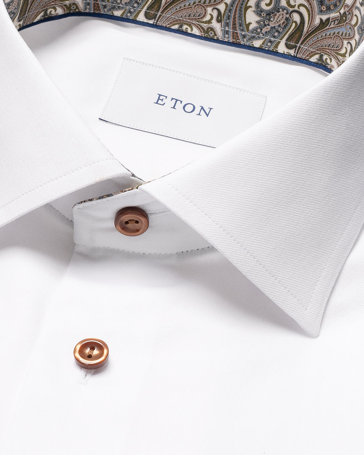 slim paisley trim shirt