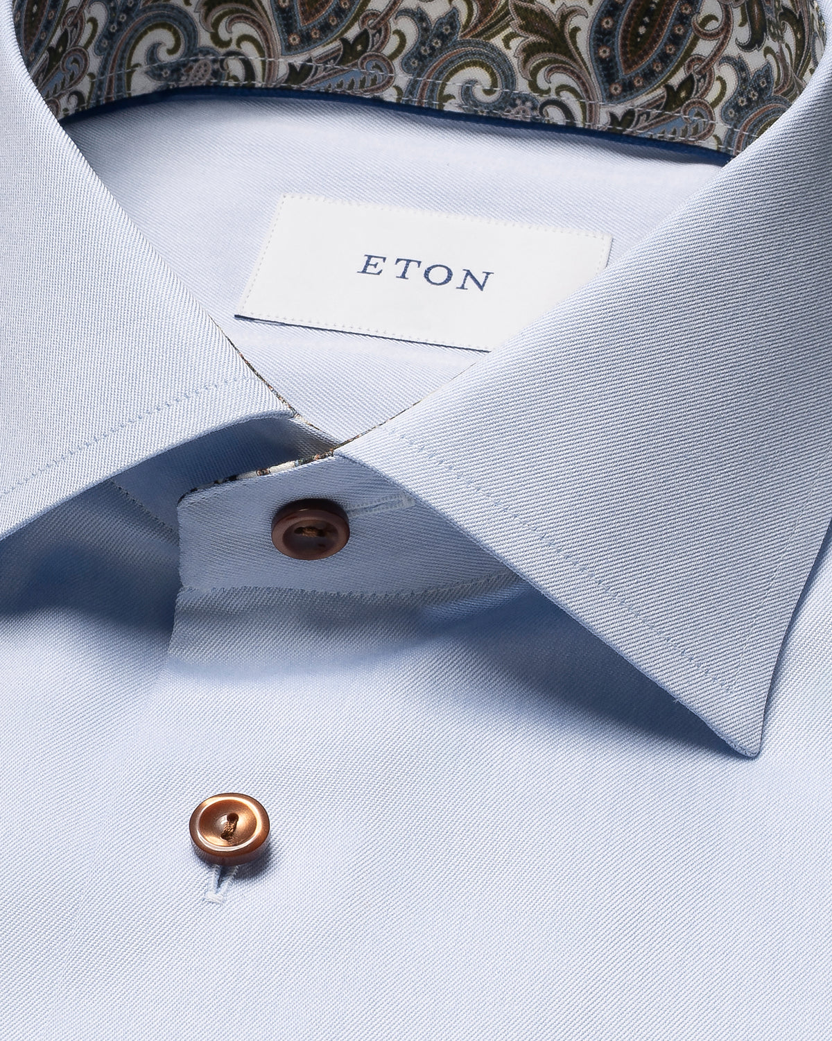 slim paisley trim shirt
