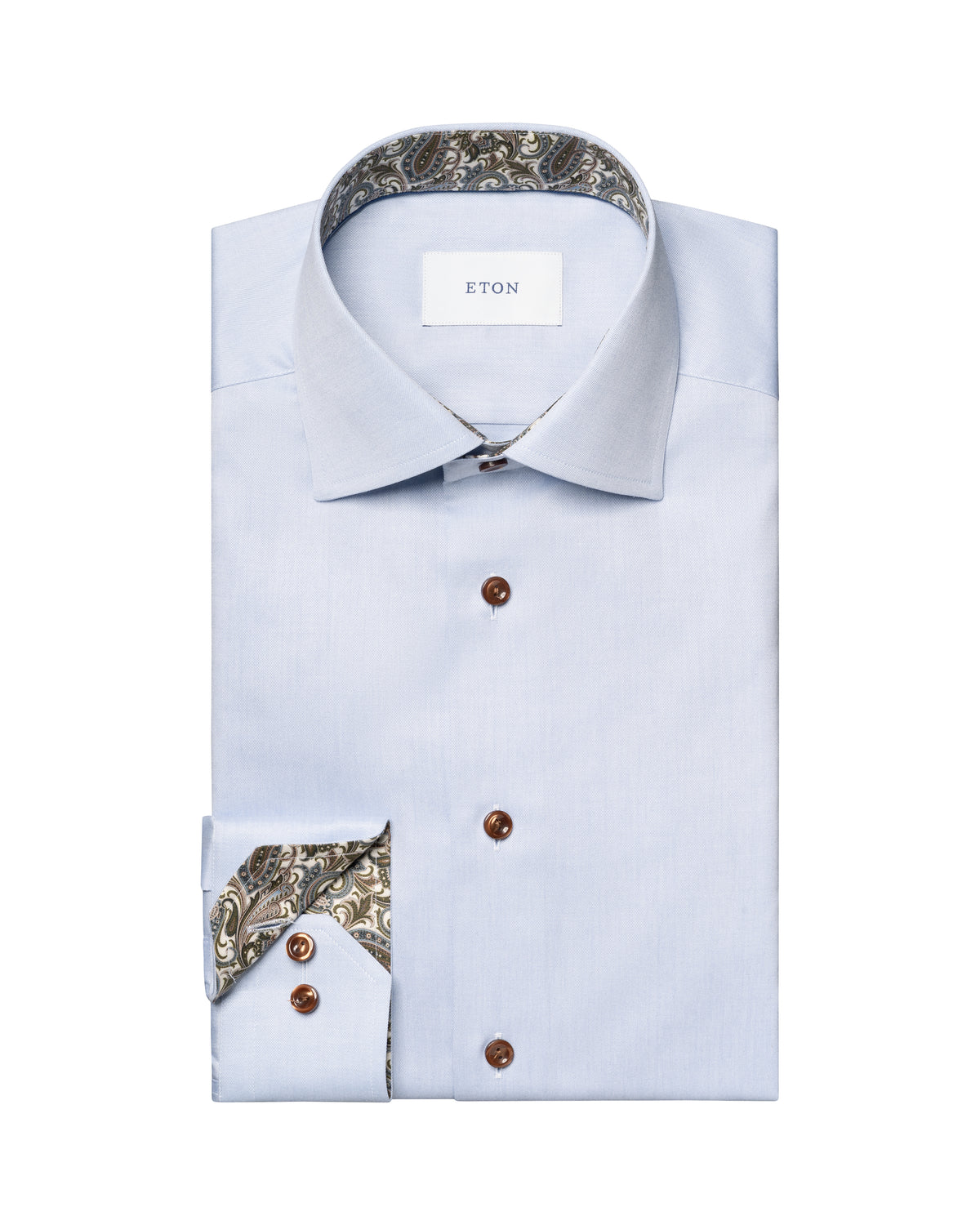 slim paisley trim shirt