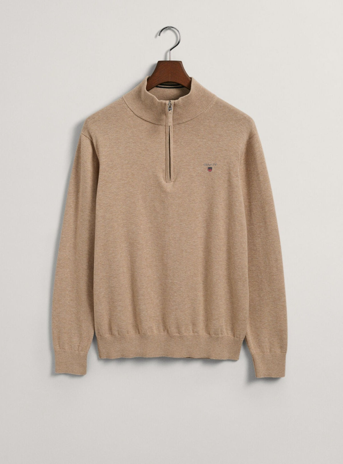 cotton half zip sweater