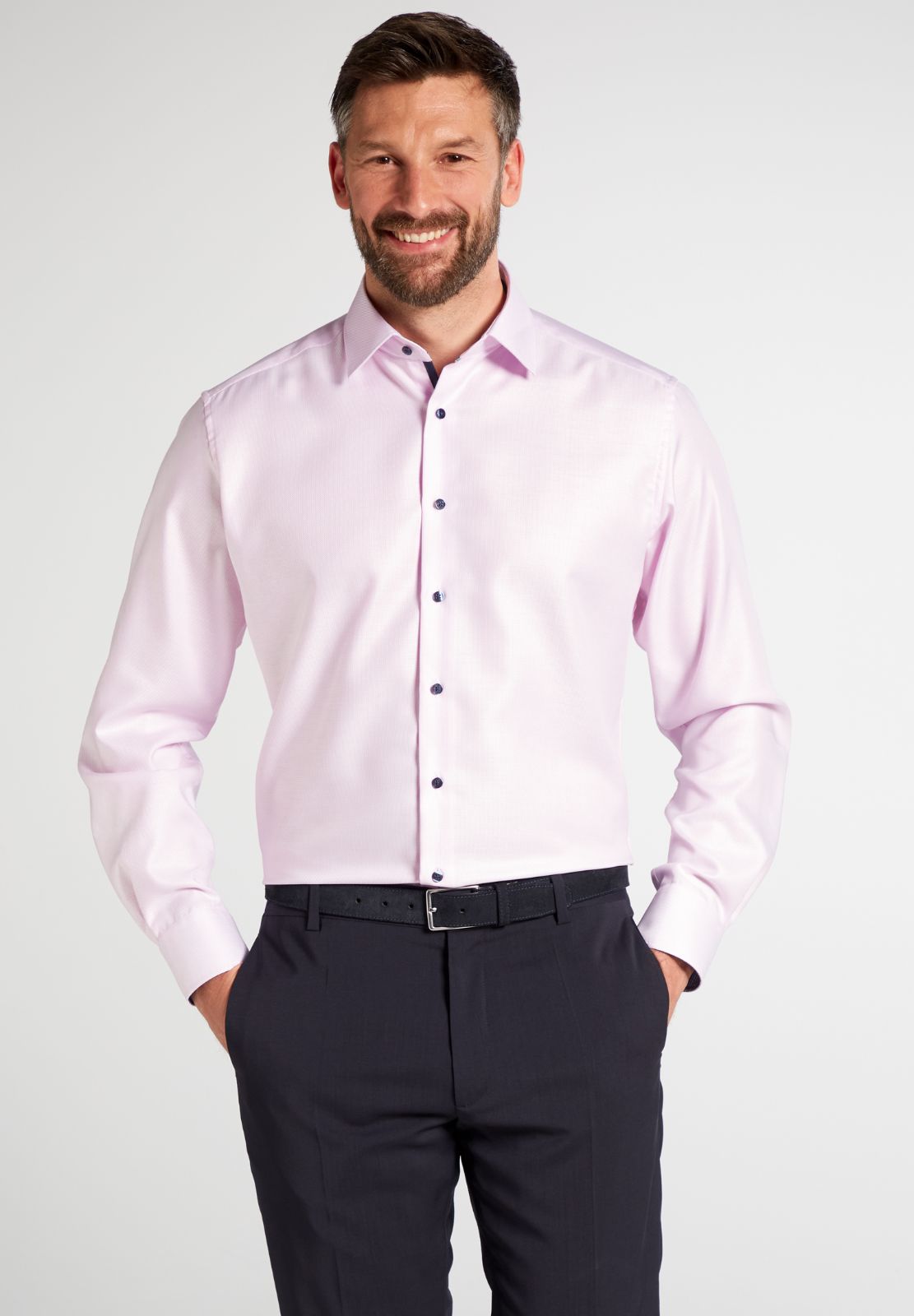 modern fit twill structured shirt