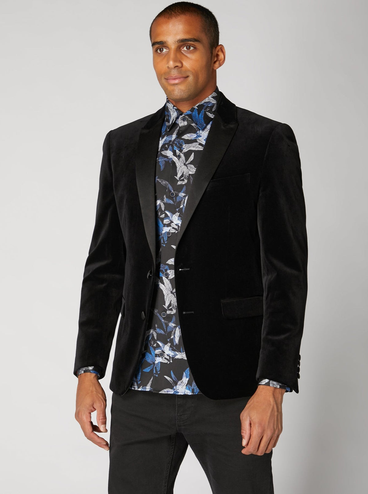 Slim Fit Velvet Jacket