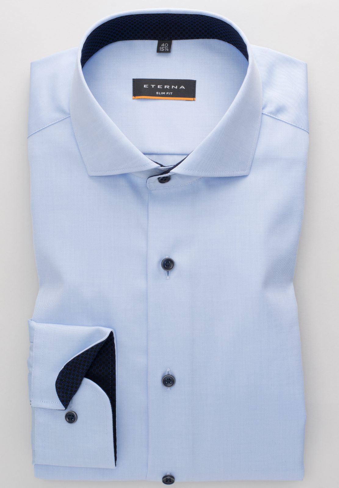 Slim Fit Cover Shirt with Contrast Button