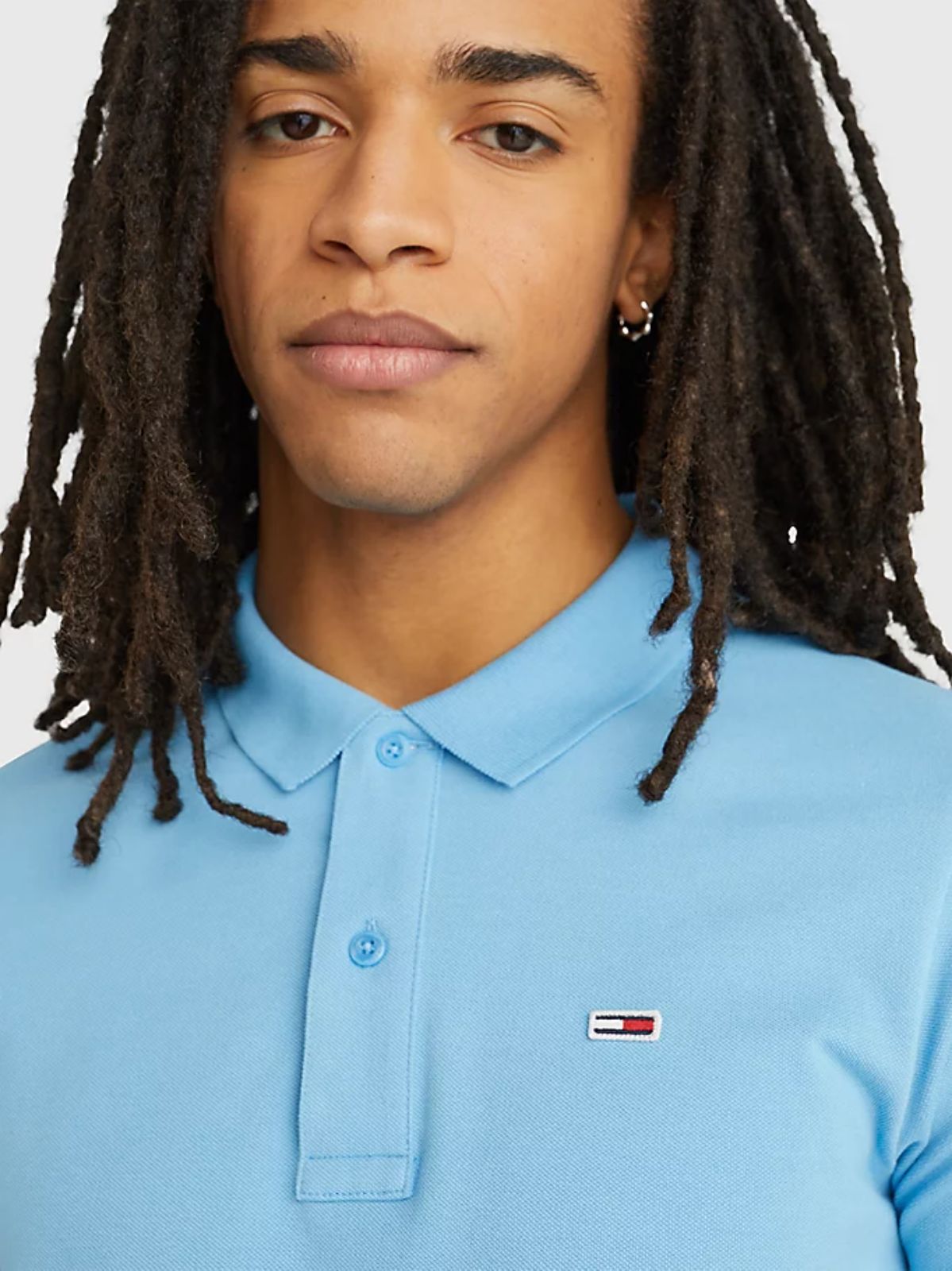 slim placket polo