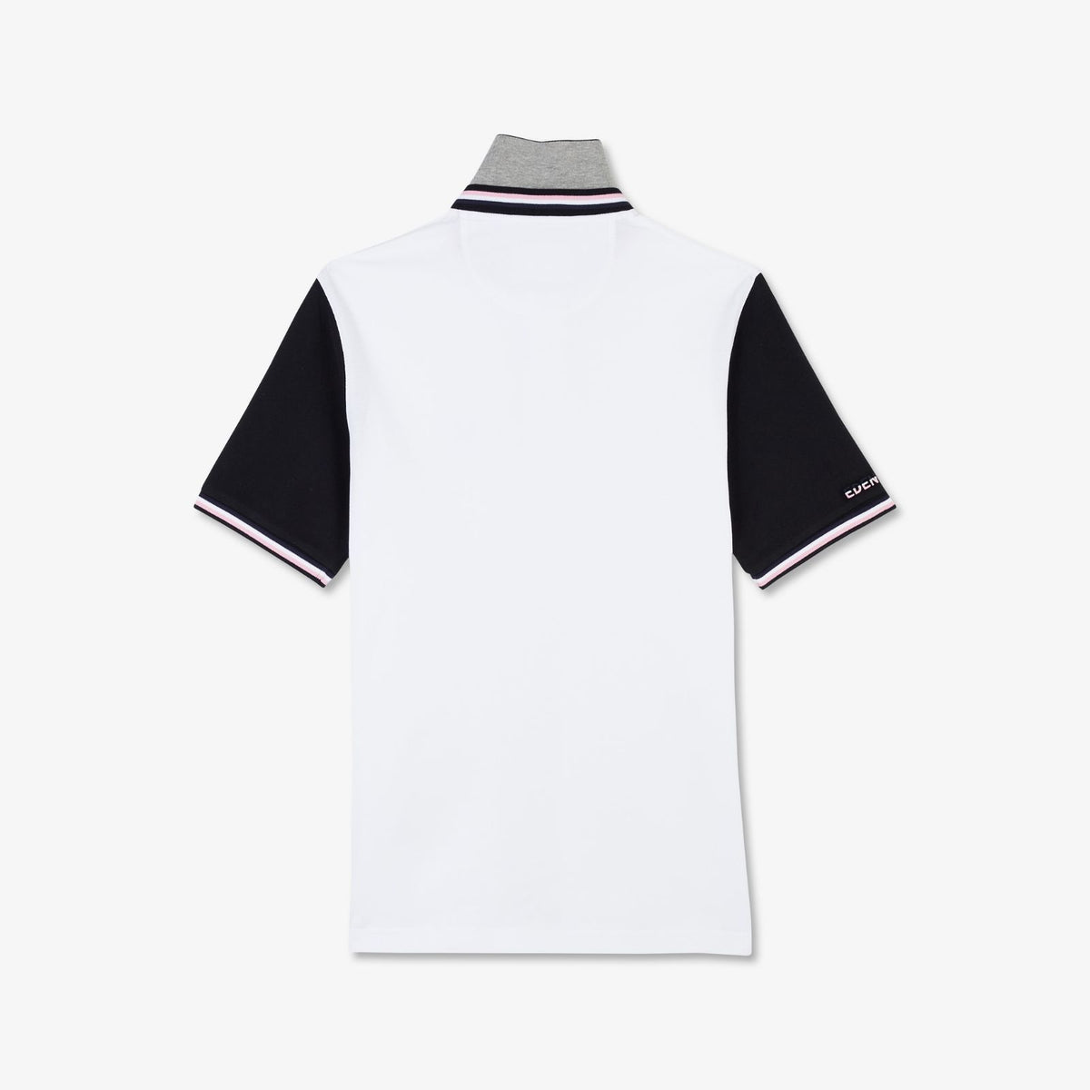 Colour-block polo with crest logo