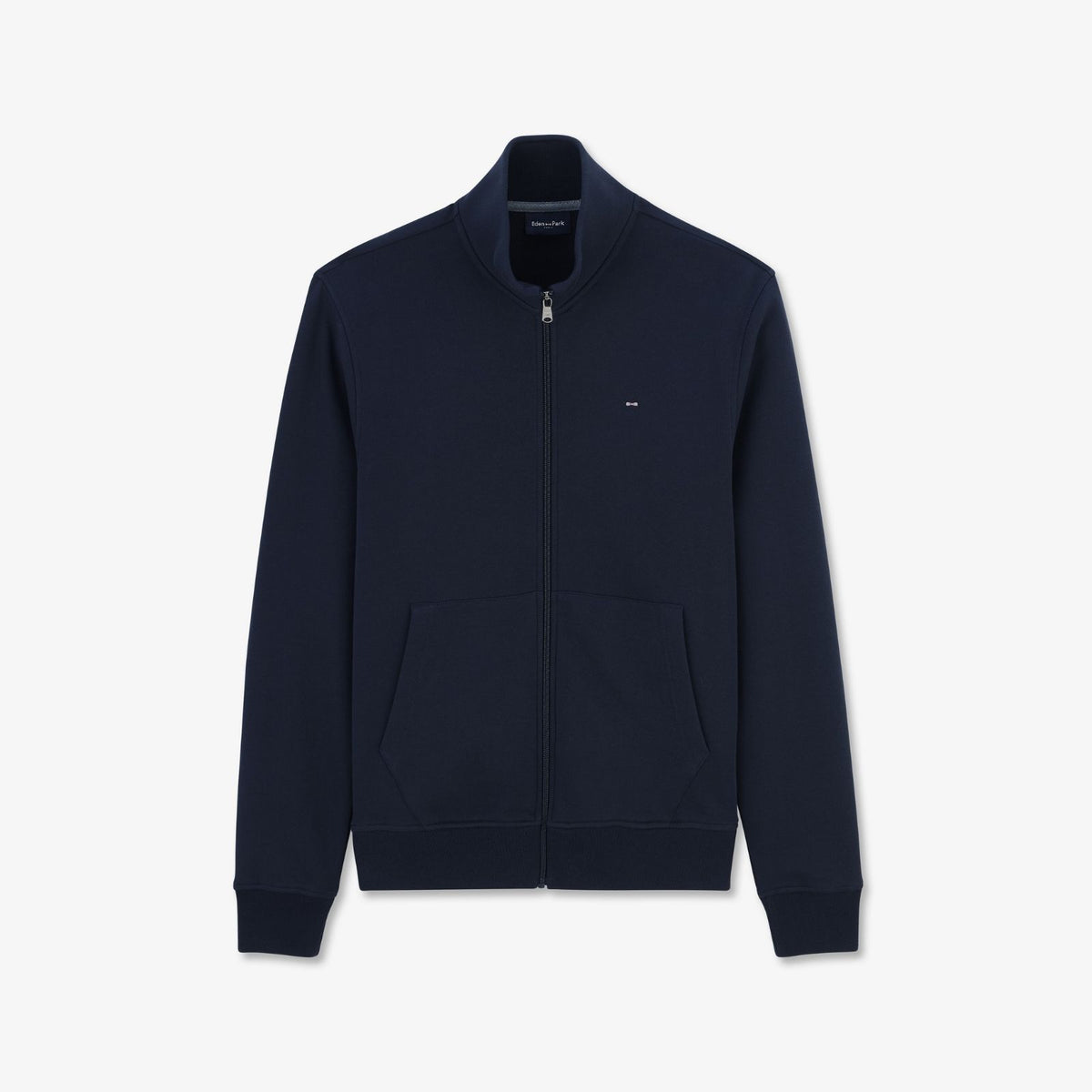 Zipped Sweatshirt with Stand-up collar