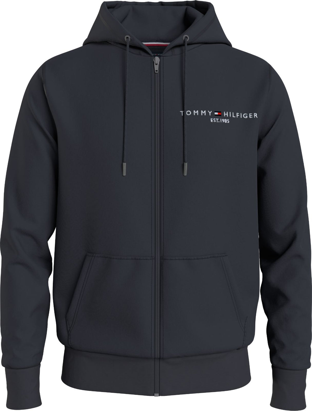 TOMMY LOGO ZIP THROUGH