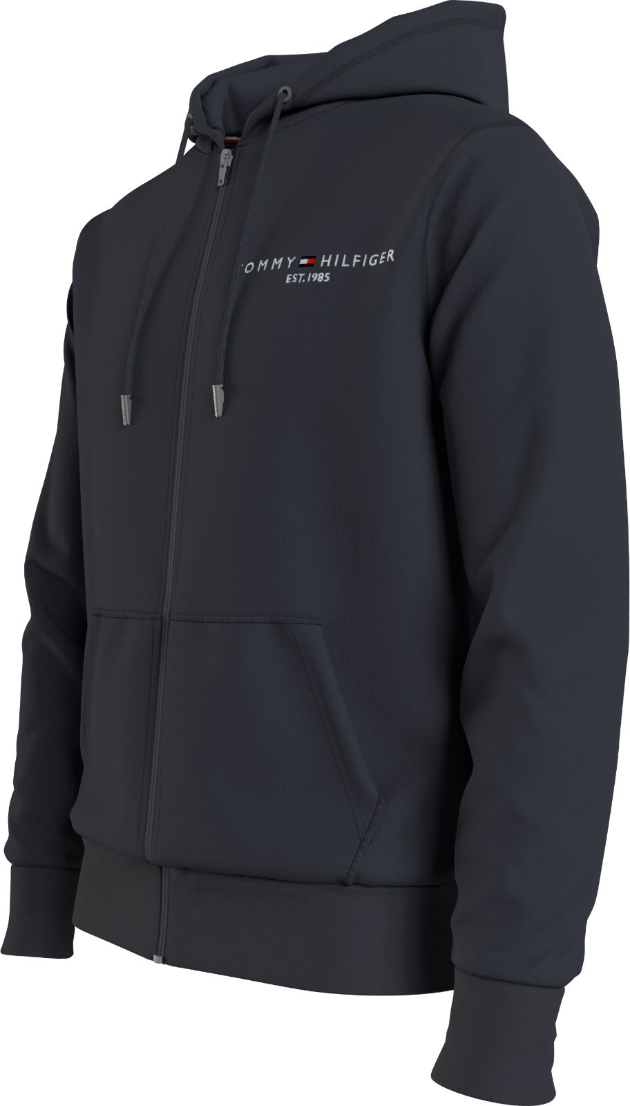 TOMMY LOGO ZIP THROUGH